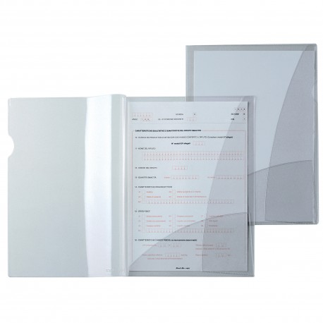 5 CARTELLINE C/TASCHE CAPRI 69/2 21X29,7 PVC CRISTALLO