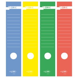 BUSTA 10 COPRIDORSO CDR-C CARTA ADESIVA GIALLO 7X34,5CM SEI ROTA