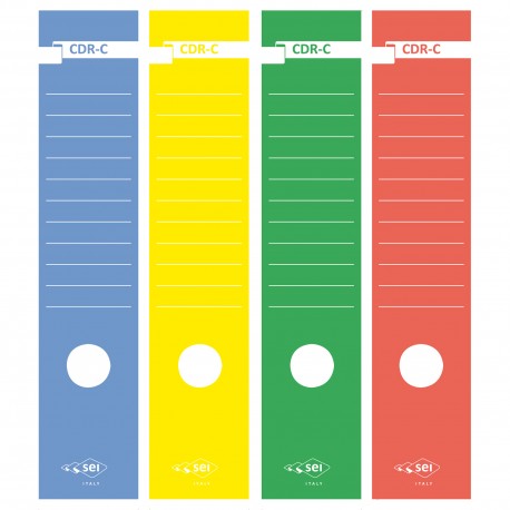 BUSTA 10 COPRIDORSO CDR-C CARTA ADESIVA BLU 7X34,5CM SEI ROTA