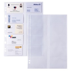 10 BUSTE FORATE ATLA CARD 21X29,7CM PORTA 20 BIGLIETTI VISITA SEI ROTA