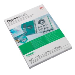 SCATOLA 100 POUCHES 2X75MIC 216X303MM A4 GBC