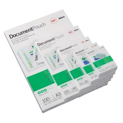SCATOLA 100 POUCHES 2X125MIC 216X303MM A4 GBC