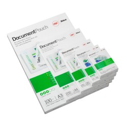 SCATOLA 100 POUCHES 2X250MM 65X95MM GOVERMENT CARD GBC